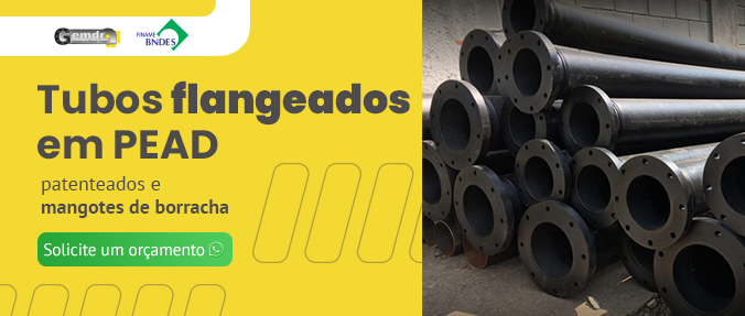 compre tubos flangeados em PEAD e mangotes para draga com a Gemdra.